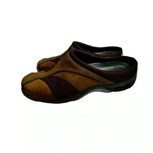 Cole Haan NikeAir Womens Size 8 Shoes Mules Slides Brown Leather Slip Ons